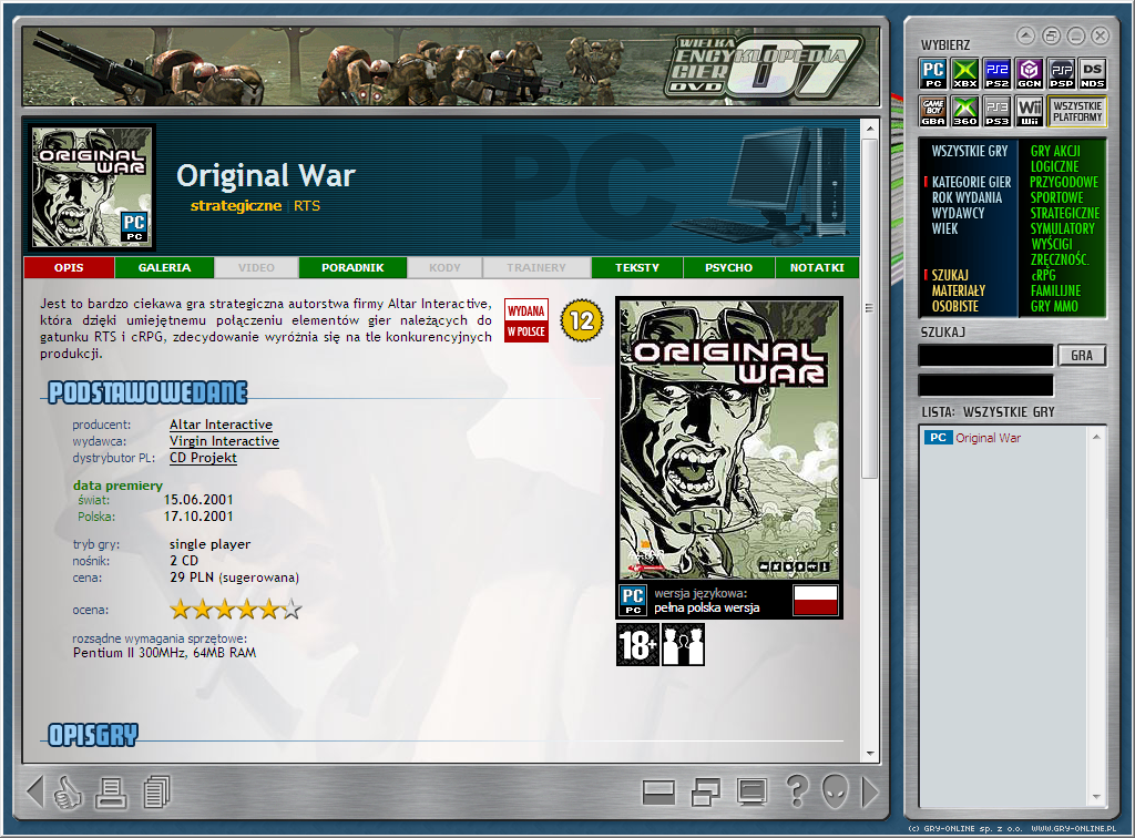 Original War - Wielka Encyklopedia Gier 07