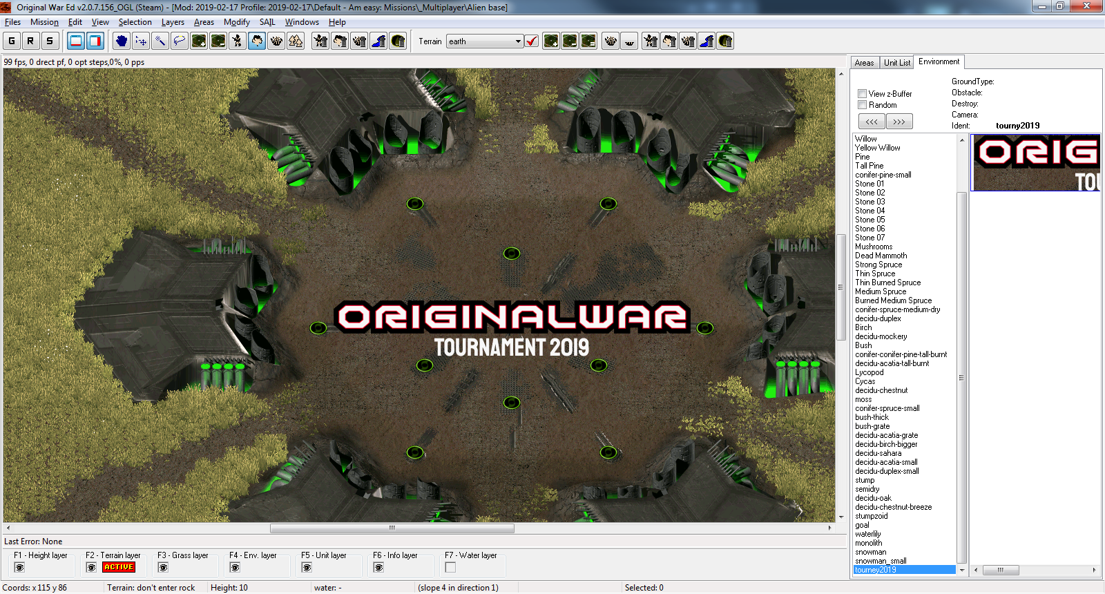 Original War Tournament 2019 - Alien Base