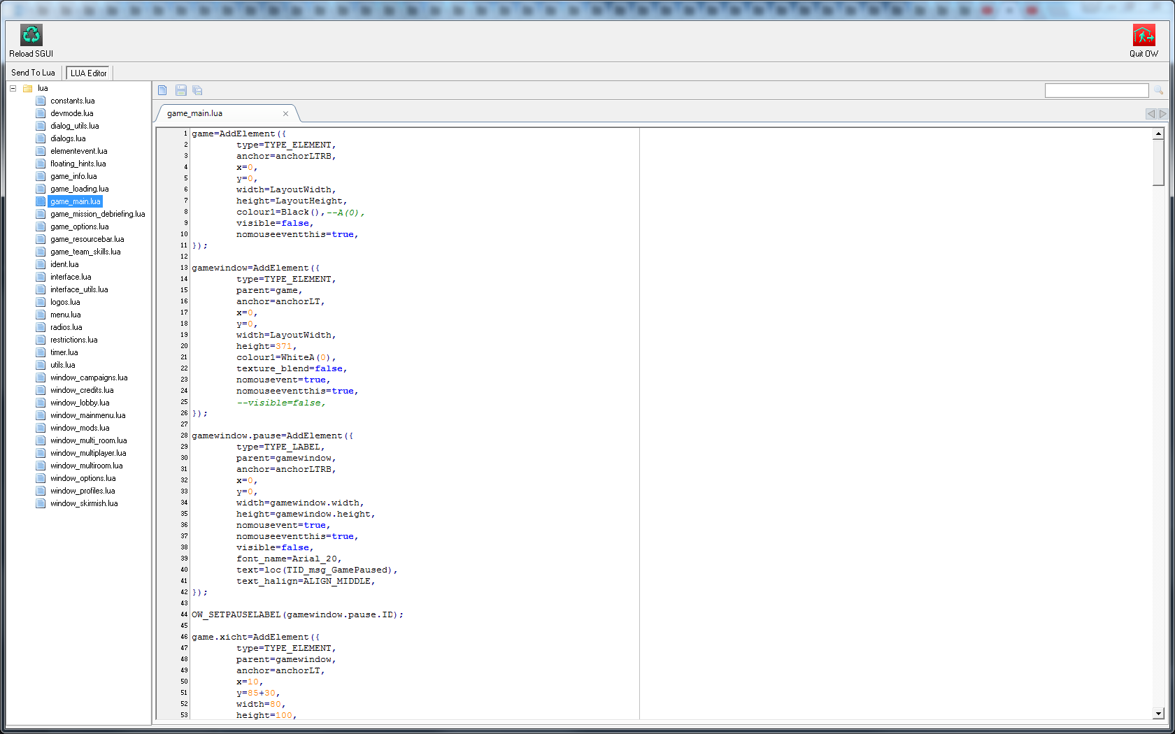SGUI Prototype